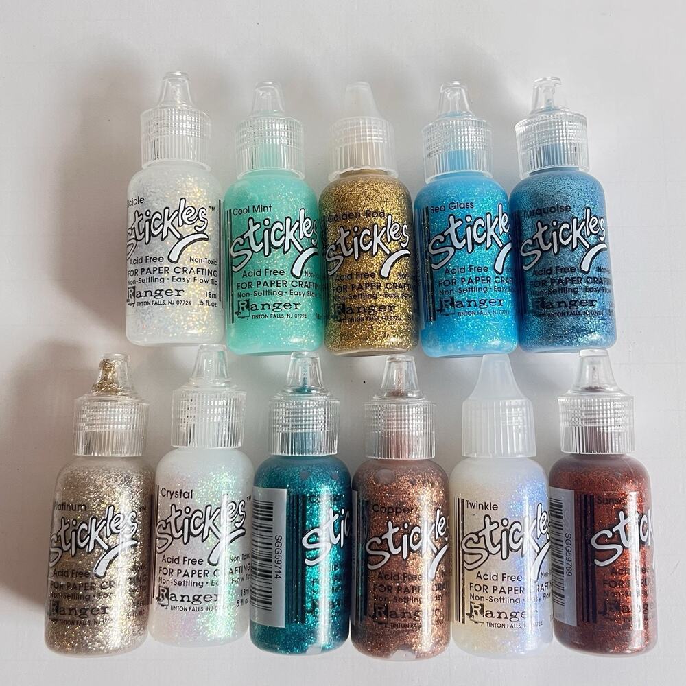 Lot Of Ranger Stickles Glitter Glue - 11 Different Colors!